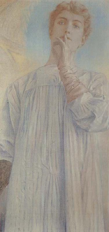 Fernand Khnopff On Silence oil painting image